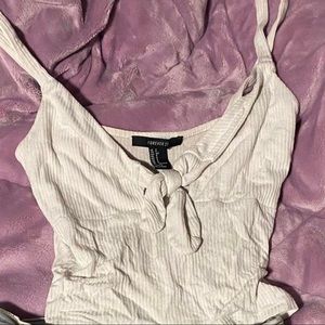 white tank top with bow